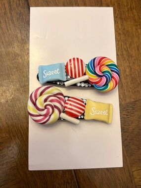 Candy-Themed Hair Clips - Multicolor